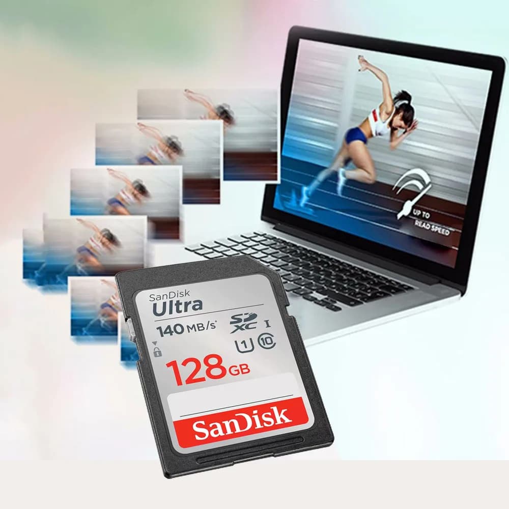 بطاقة ذاكرة SanDisk Secure Digital بسعات 256 جيجابايت و 128 جيجابايت و 64 جيجابايت SDXC و 32 جيجابايت SDHC، بطاقة ذاكرة فلاش SD للكاميرات الرقمية SLR وكاميرات الفيديو - 6