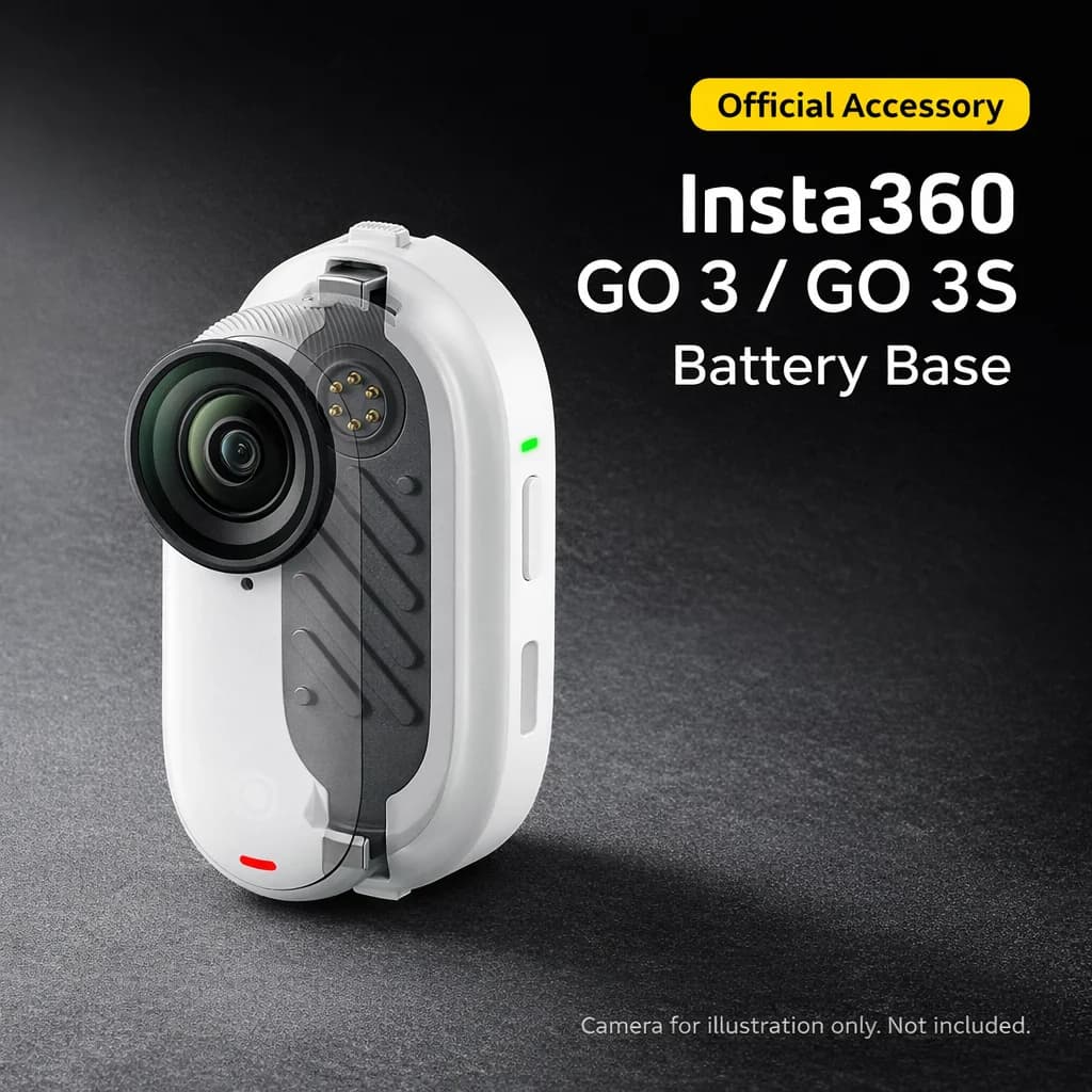 إكسسوار رسمي لقاعدة بطارية Insta360 GO 3 / GO 3S، علبة شحن مزدوجة، شحن سريع 80% في 20 دقيقة