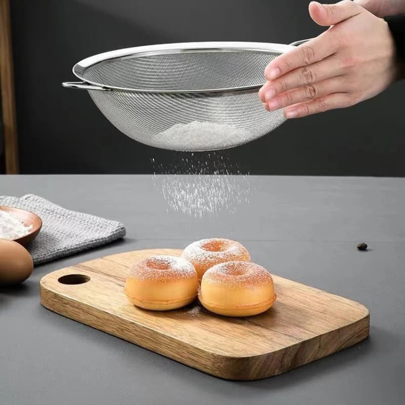 1/3/4 قطعة مصفاة زيت من الفولاذ المقاوم للصدأ بشبكة ناعمة لتصفية الدقيق والمعجنات، أدوات خبز واكسسوارات مطبخ - 2