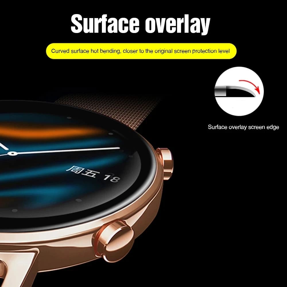 زجاج مقسى لساعة Huawei Watch GT3 Pro Runner ES GT2E GT 2 مقاس 46/42 ملم، واقي شاشة وإكسسوارات ساعة ذكية - 3