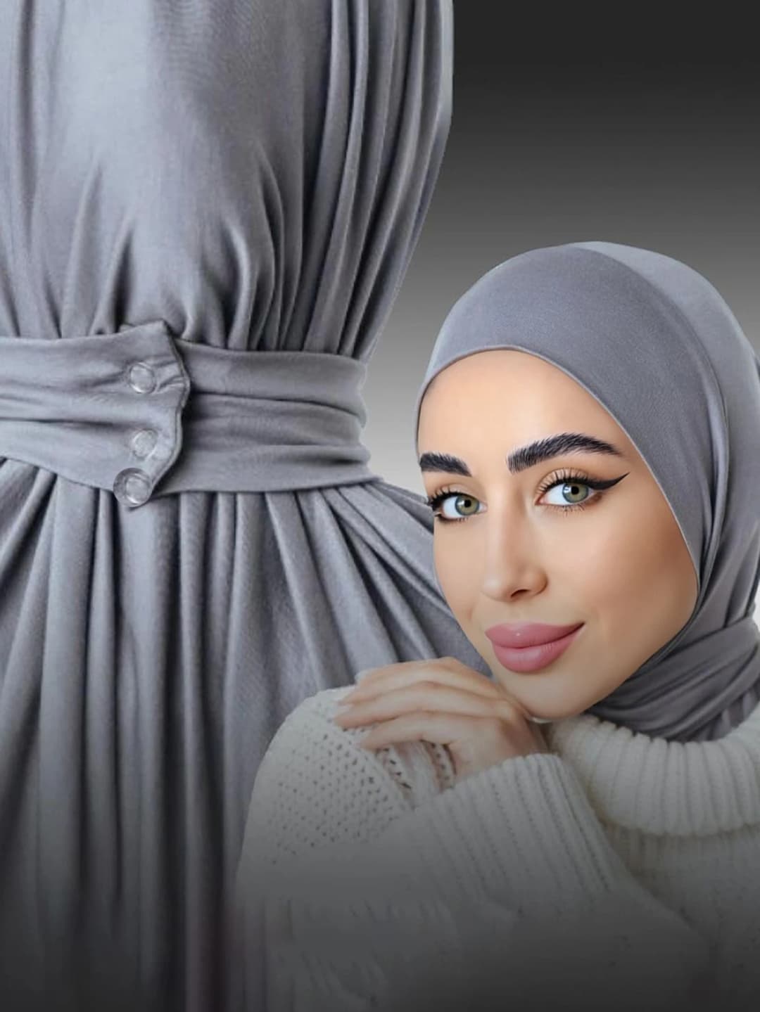 حجاب فوري جديد للنساء المسلمات، غطاء رأس كامل، حجاب جاهز للارتداء مع غطاء داخلي - 4