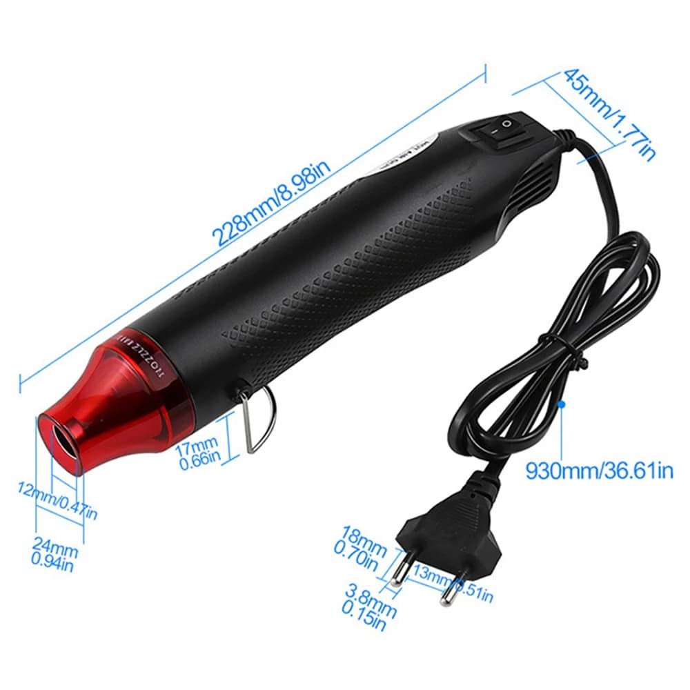 220/110V Hot Air Gun DIY Tool 300W Heat Electric Power Tool for DIY Crafts Candle Making Supplies Wax Melting Tools - 4