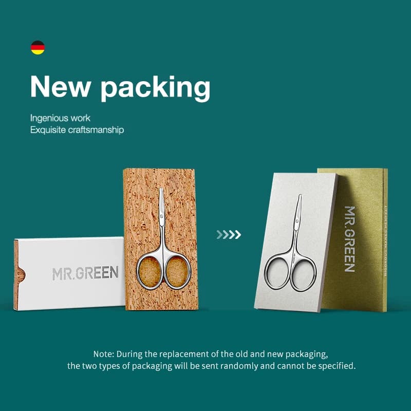 مقص شعر الوجه من MR.GREEN مقص احترافي من الفولاذ المقاوم للصدأ لتشذيب الشارب وشعر الأنف واللحية والحاجبين والرموش - 6