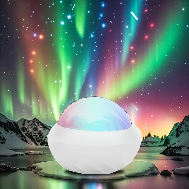 LED USB Galaxy Projector Lamp 360° Northern Aurora Ball Atmosphere Night Lights with Remote Control for Party Home Ceiling Decor - 6