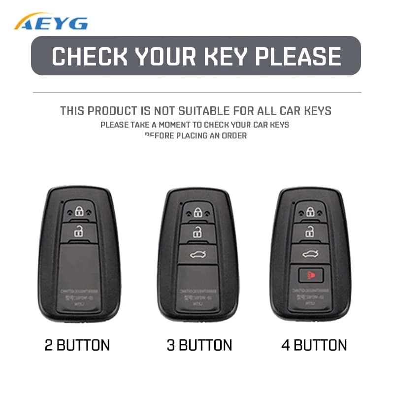 ABS Carbon Fiber Car Key Case Cover For Toyota Prius Camry Corolla CHR C-HR RAV4 Land Cruiser Prado Keychain Holder Accessories - 2