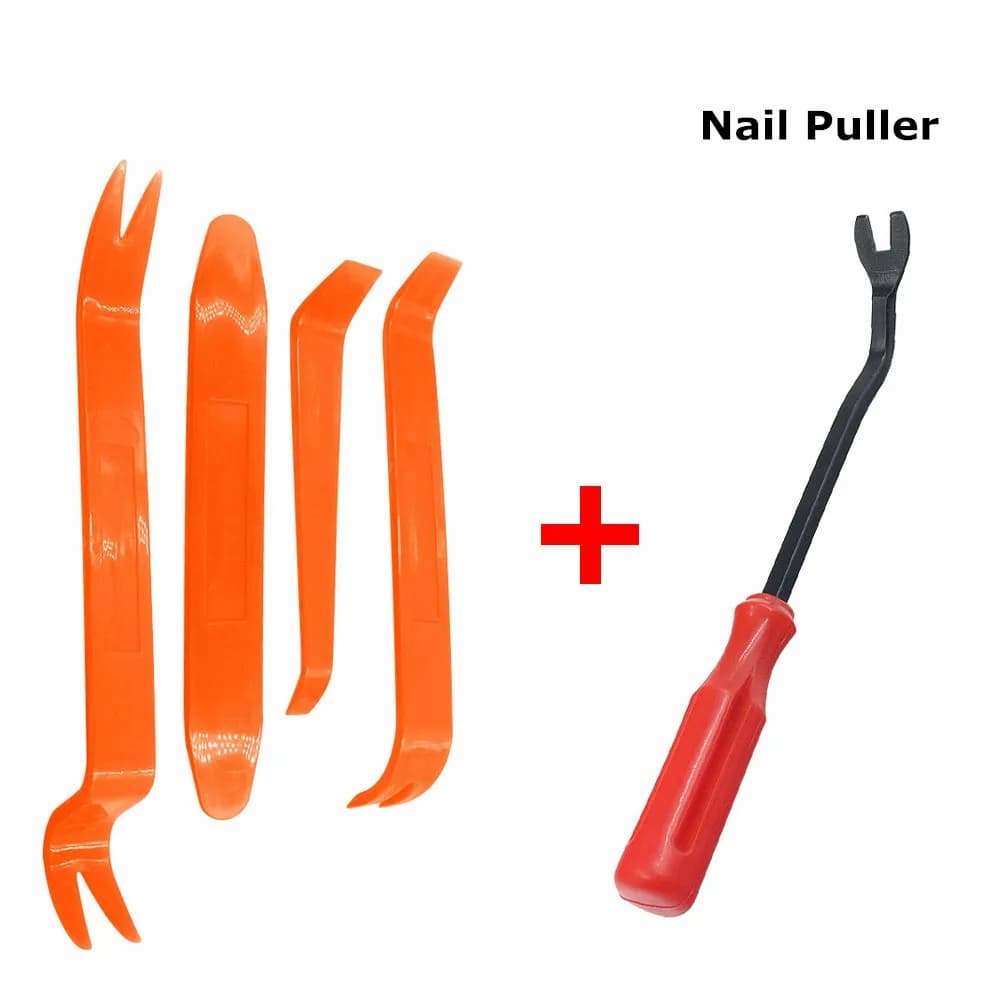 4pcs/Set Portable Car Panel Removal Tool Kit Nail Puller Radio Audio Door Pry Repair Clip Trim Dash Removal Installer Hand Tool - 2