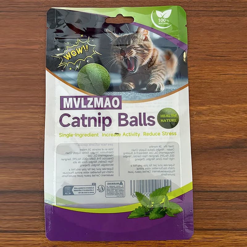 Mint Toys Edible Catnip Ball Safety Healthy Cat Catnip Cats Home Chasing Game Toy Products Clean Teeth The Stomach - 3