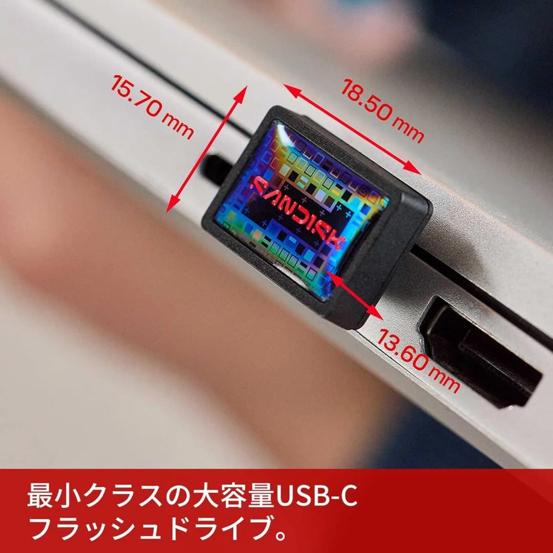 محرك أقراص فلاش SanDisk Extreme Fit USB-C سعة 64 جيجابايت 128 جيجابايت 256 جيجابايت 512 جيجابايت 1 تيرابايت، بسرعة قراءة تصل إلى 400 ميجابايت/ثانية USB 3.2 الجيل 1 مدمج فائق Plug-and-Stay - 2