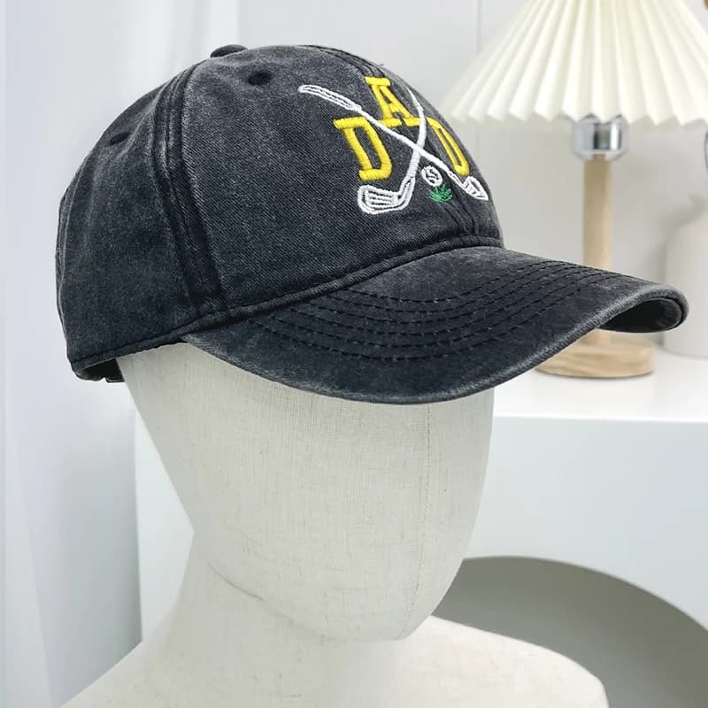 A Men’s Embroidered  Cotton Adjustable Simple And Casual Baseball Hat - 5