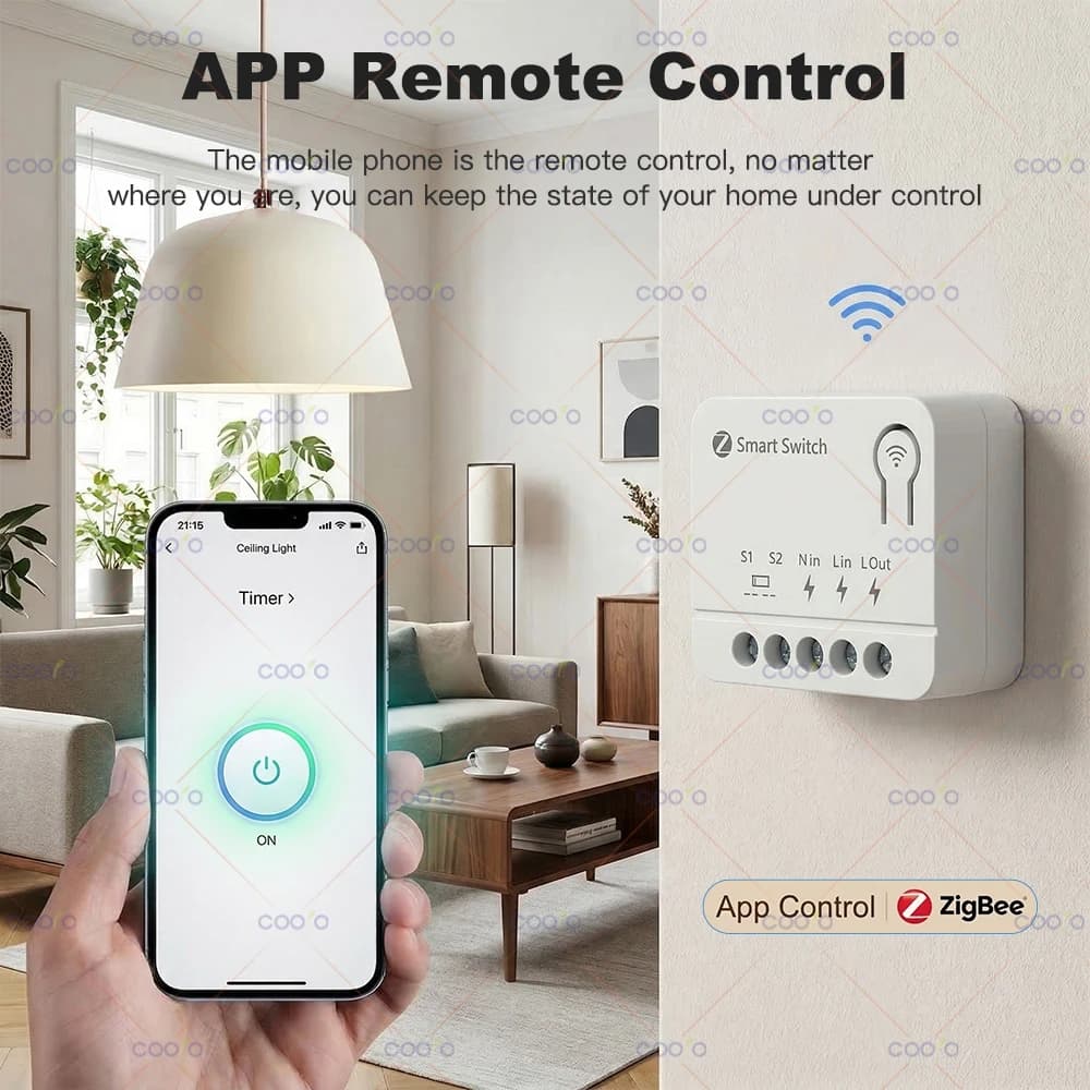 Tuya Zigbee Mini Smart Switch Module Smart Home Relay Automation Breaker works with Alexa Google Home Alice Smart Life Need Hub - 3