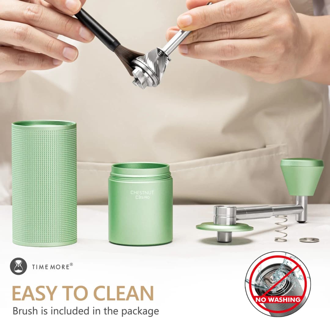 مطحنة قهوة يدوية TIMEMORE Chestnut C3S Pro / C3ESP Pro مع مقبض قابل للطي، مطحنة إسبريسو محمولة مع شفرات S2C - 6