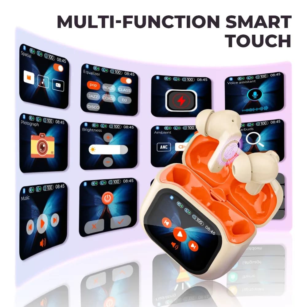 Real Time Translators Headphones with Smart Touch Screen 144 Language Translator Earbuds Noise Canceling Wireless Travel Headset - 2