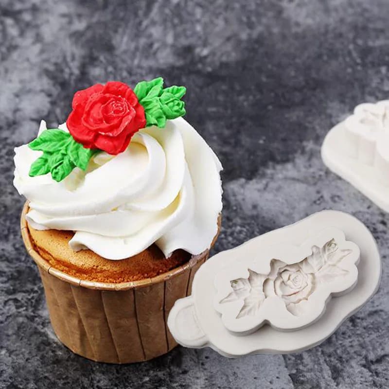 DIY Various flower bouquet Silicone Molds Gum Paste Chocolate Fondant Sugarcraft Cake Border Decorating Tools - 6