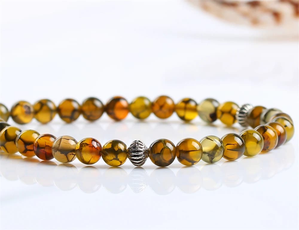 الحجر الطبيعي العقيق تسبيح مسبحة فضية اللون شرابة سبحة صلاة 33 66 99 مسبحة الإسلام - 6