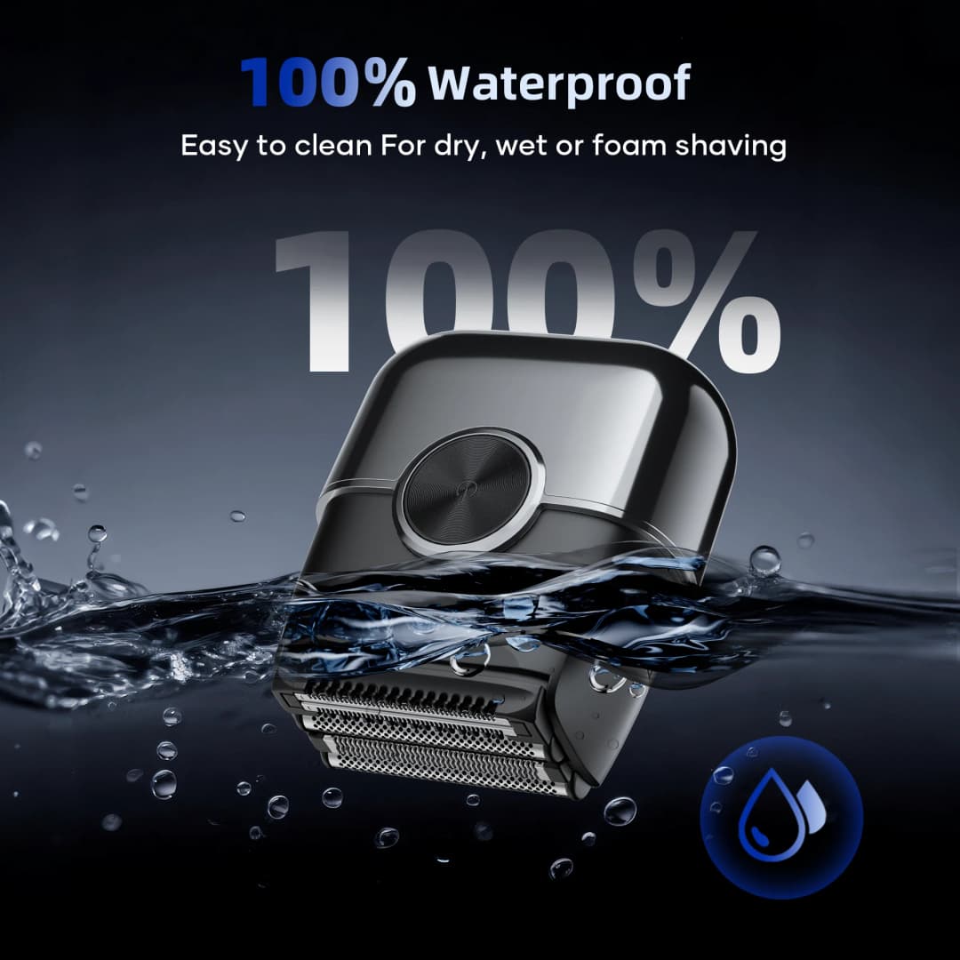 ماكينة حلاقة كهربائية KENSEN S26 للرجال بشفرات عائمة 4D مقاومة للماء 8000 لفة/دقيقة، أداة تشذيب اللحية محمولة صغيرة - 5