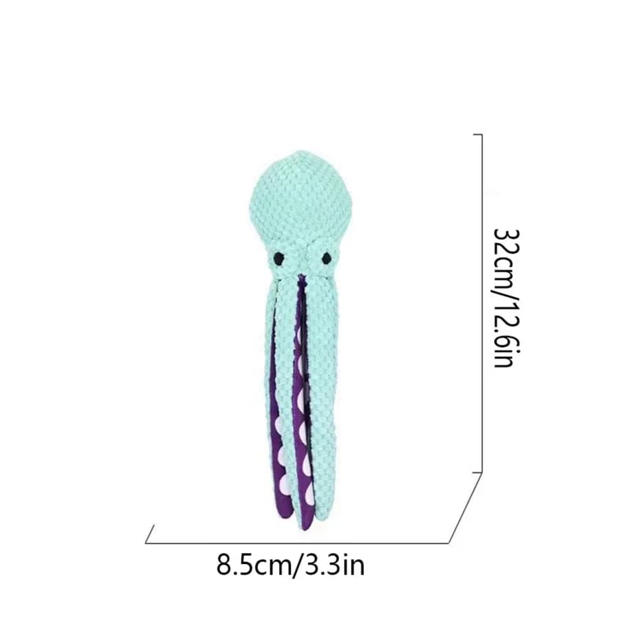 Pet plush octopus toy interactive sound anti-demolition home large and small dog boredom companion dog toy - 6