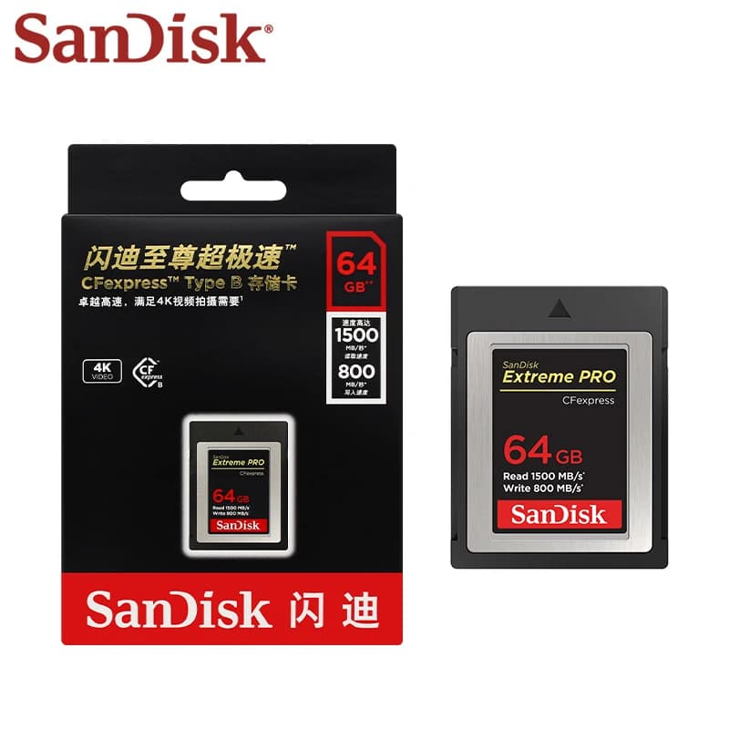 Sandisk Extreme PRO CFexpress Type B Card 64GB 128GB 256GB 512GB High Speed Memory CFE Type B Card 4K For Camera - 5