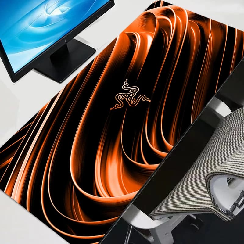 حصيرة ماوس Razer للاعبي الألعاب الإلكترونية المحترفين، حافة قفل السرعة، تصميم أنيمي، مطاط متين، حصيرة لوحة مفاتيح - 3