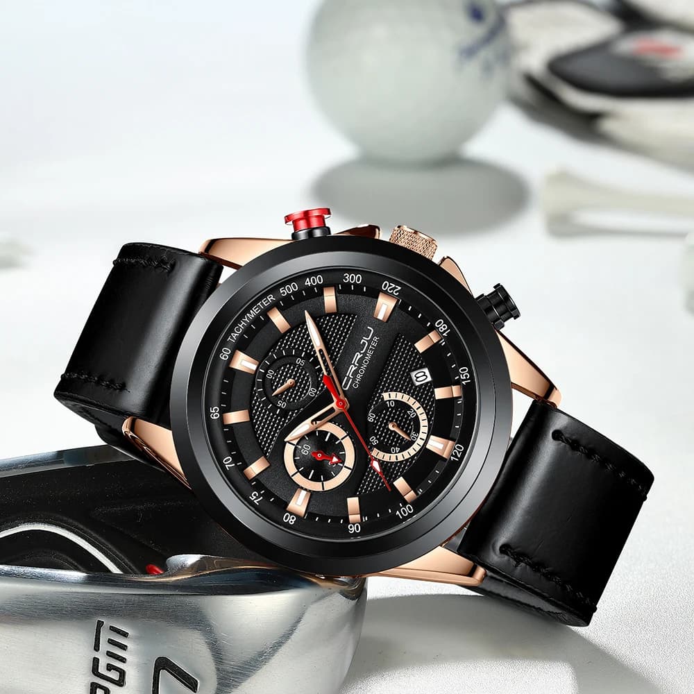 ساعة رجالي فاخرة بعلامة تجارية رائدة، مينا كبير، ساعات رياضية، كرونوغراف كوارتز، ساعة يد بتاريخ، ساعة ذكرية ريلوجيو ماسكولينو - 3