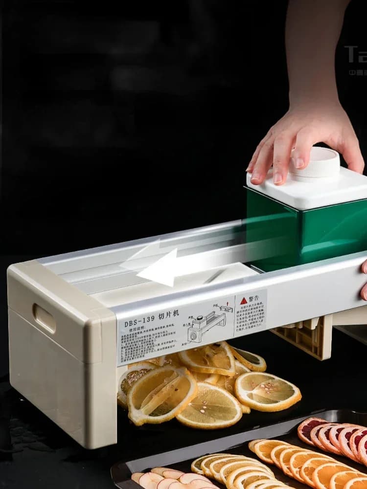 Fruit Slicer Milk Tea Shop Lemon Manual Cut Fruit Artifact Commercial Household Fruit Tea Slicer Home Appliance 삼겹살 Vevor - 2
