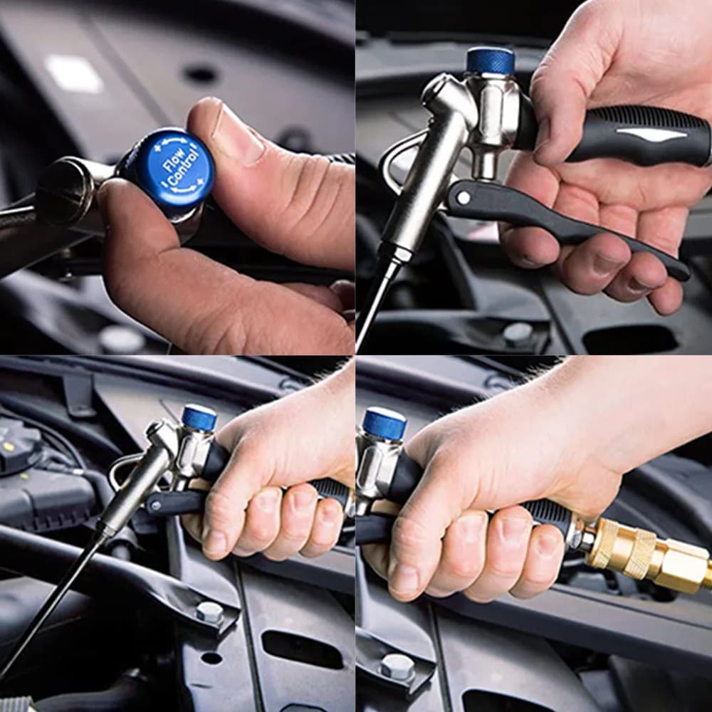 1/2 قطعة قابل للتعديل الهواء الغبار بندقية يده 2-Way الهواء ضربة بندقية ارتفاع ضغط تنظيف وإزالة الغبار الهوائية أداة - 6