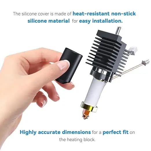 Creality Official K2 Plus Silicone Socks,K2/ K2 Pro Hotend Silicone Cover,Heating Block Insulation Cover3D Printer Heater Cover - 3