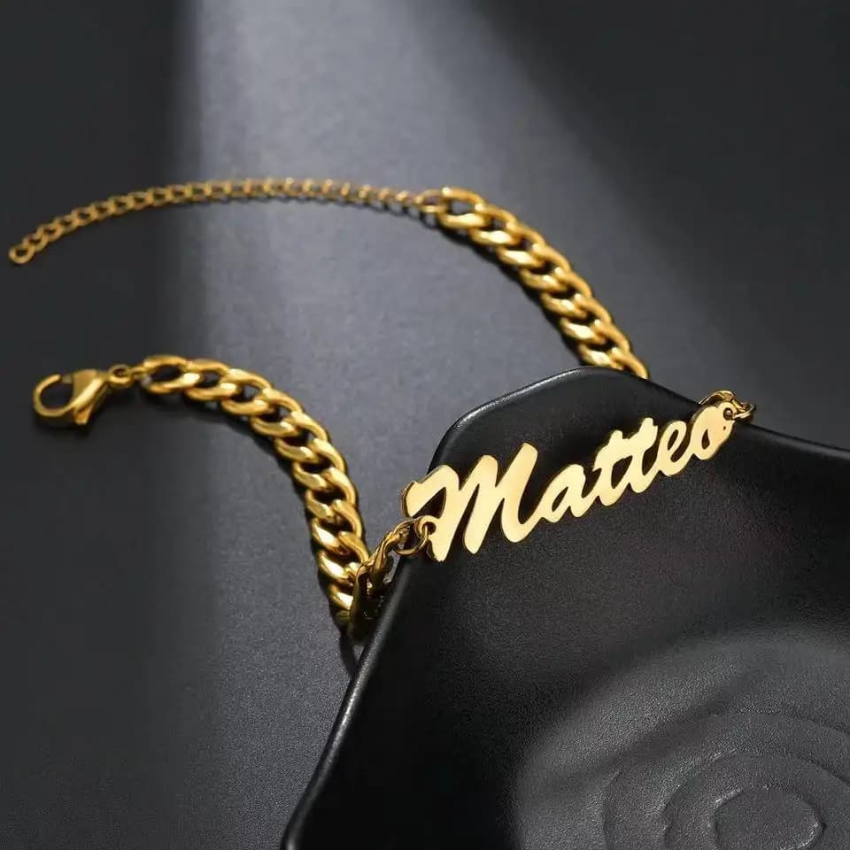 New Custom Name Charm Bracelet for Women Personalized Stainless Steel Cuban Bracelet Jewelry Accessories Boyfriend Couple Gift - 3