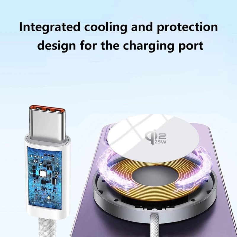 OnePlus  Qi2.2 Magnetic Charger For Magsafe 25W Wireless Fast Charging For iPhone 17 16 15 14 13 12 Pro Max Samsung S25 S23 S22 - 6