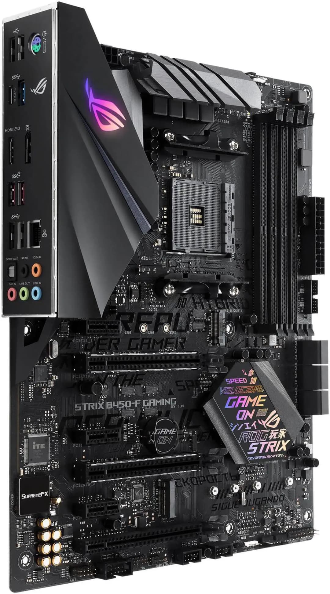 لوحة أم ASUS ROG STRIX B450-F GAMING B450 مقبس AM4 ذاكرة DDR4 سعة 64 جيجابايت لمعالجات Ryzen 5 5600X و5500 و4700 و3600 و3900 و2600 و5700 M.2 ATX - 4