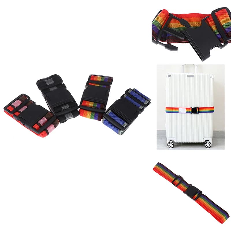 شريط أمتعة السفر قابل للتعديل قفل بكلمة مرور حزام تغليف الأمتعة قفل آمن شريط أمتعة مضاد للسرقة - 3