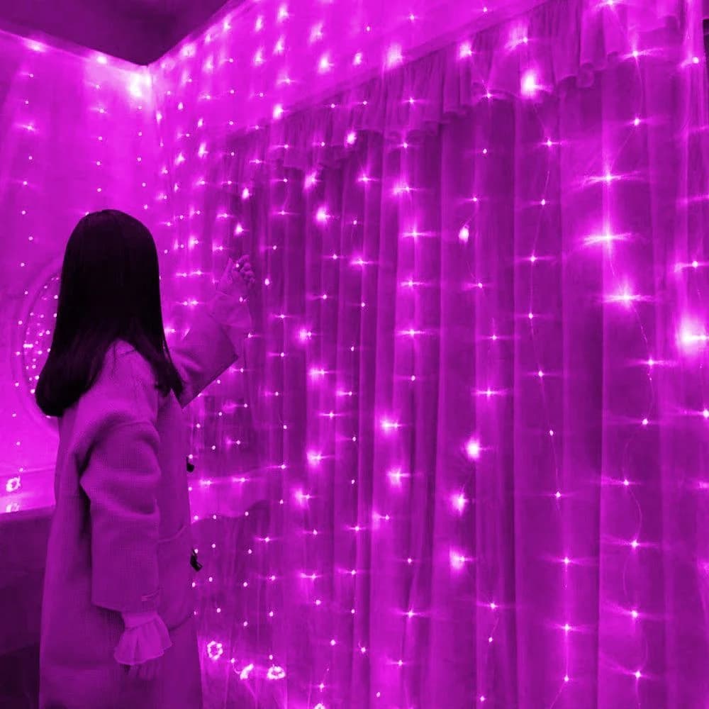 3/6 متر USB LED الستار 8 طرق التحكم عن بعد سلسلة أضواء عطلة الزفاف الجنية جارلاند أضواء لغرفة النوم غرفة المعيشة ديكور