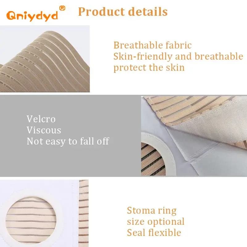 4 Sizes Ostomy Abdominal Waist Belt Support Lumbar Support Prevent Wear Abdomen - 3