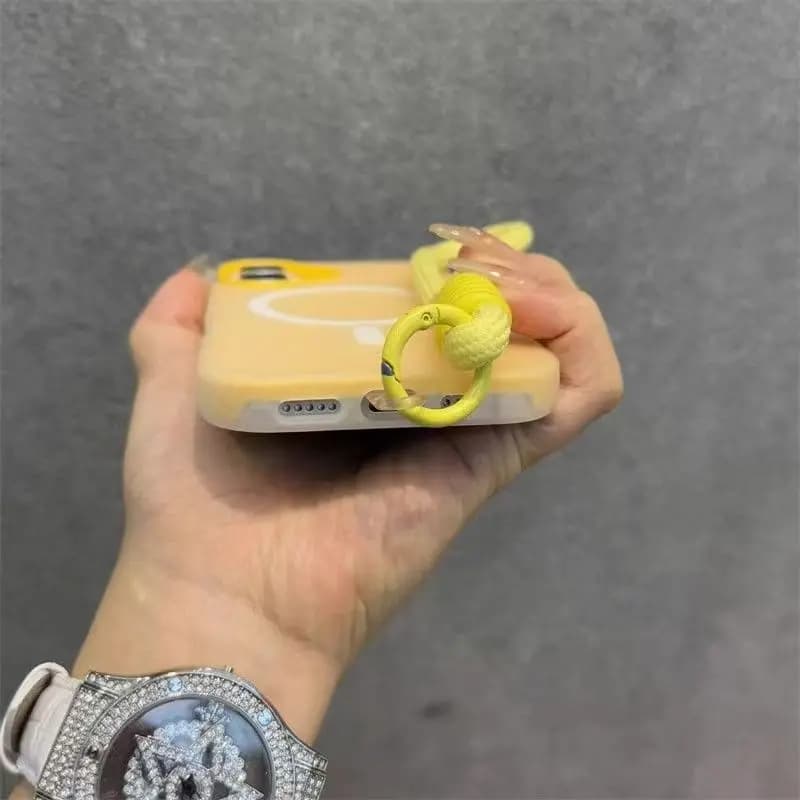 حافظة مغناطيسية بحبل متباين من Magsafe لهاتف آيفون 17/16/15 Pro Max و14 Plus و11/12/13 مع غطاء غير لامع لليد الهوائية - 4