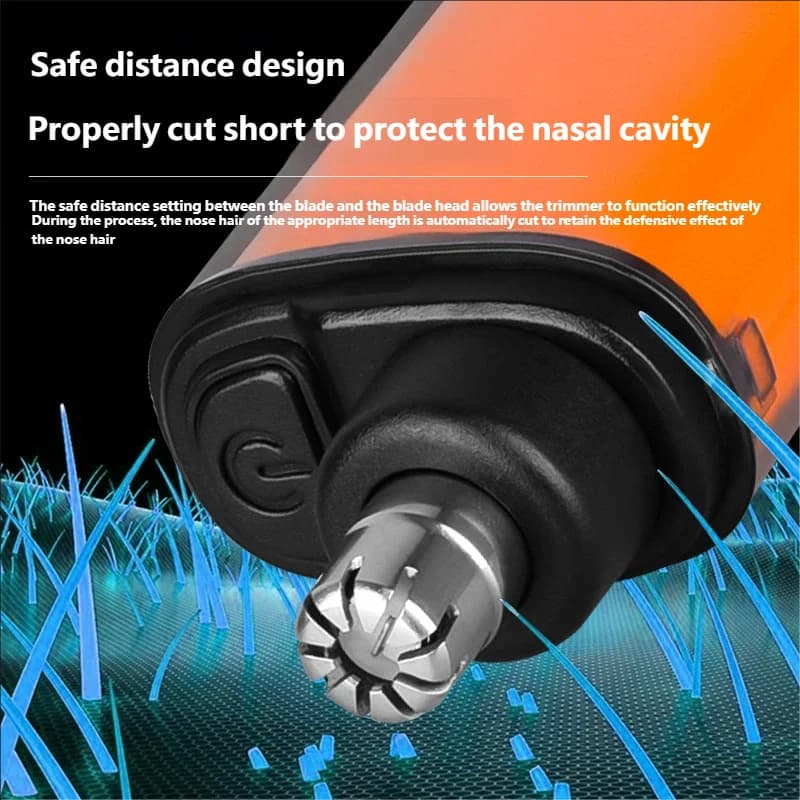 ماكينة تشذيب شعر الأنف المحمولة للرجال - صغيرة، قابلة لإعادة الشحن - 4