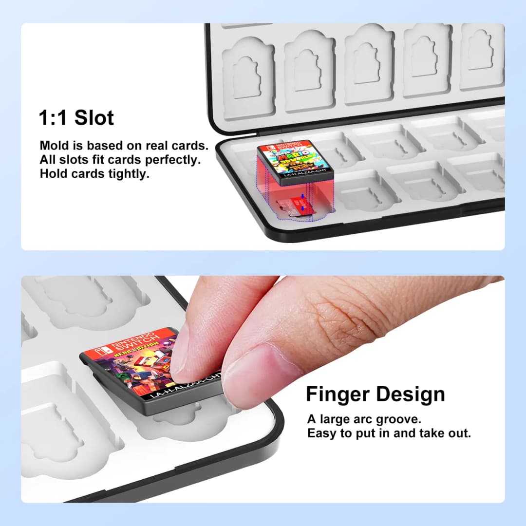 24 في 1 حافظة واقية لبطاقة التبديل لنينتندو سويتش/سويتش OLED/سويتش لايت بطاقة الألعاب تخزين صندوق بطاقات الألعاب الواقية - 2