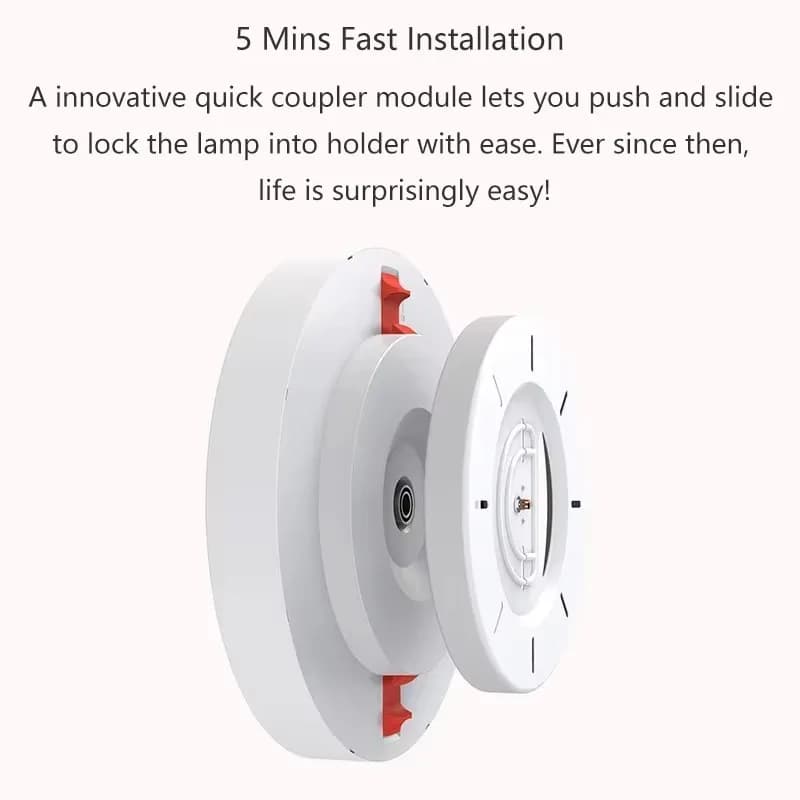 الإصدار العالمي Yeelight Smart LED Ceiling Light PRO مع اتصال Wifi ودرجة حرارة لون 2700-6500K وقابلية التعتيم وتحكم صوتي ذكي متوافق مع Apple Homekit - 6