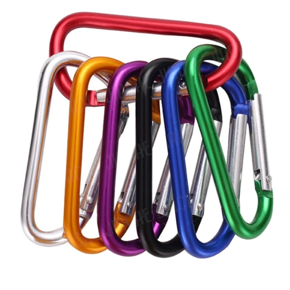 حلقة تسلق من الألومنيوم مع مشبك مفاتيح، أداة بقاء وتسلق للتخييم والمشي لمسافات طويلة - 2