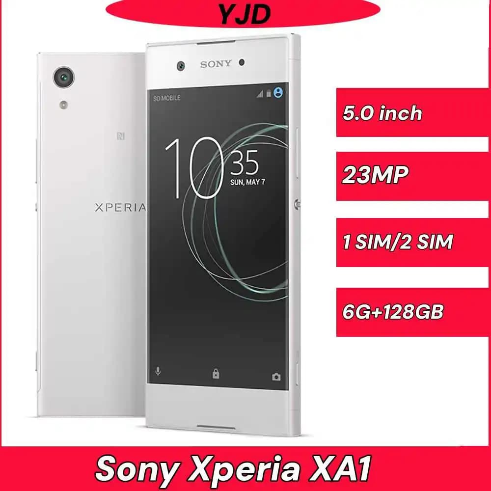 Used 95% New Sony Xperia XA1 32GB ROM 3GB RAM Single Dual SIM 5.0 Inch Android 23MP 4G LTE SmartPhone GPS WIFI xa1 Mobile Phone