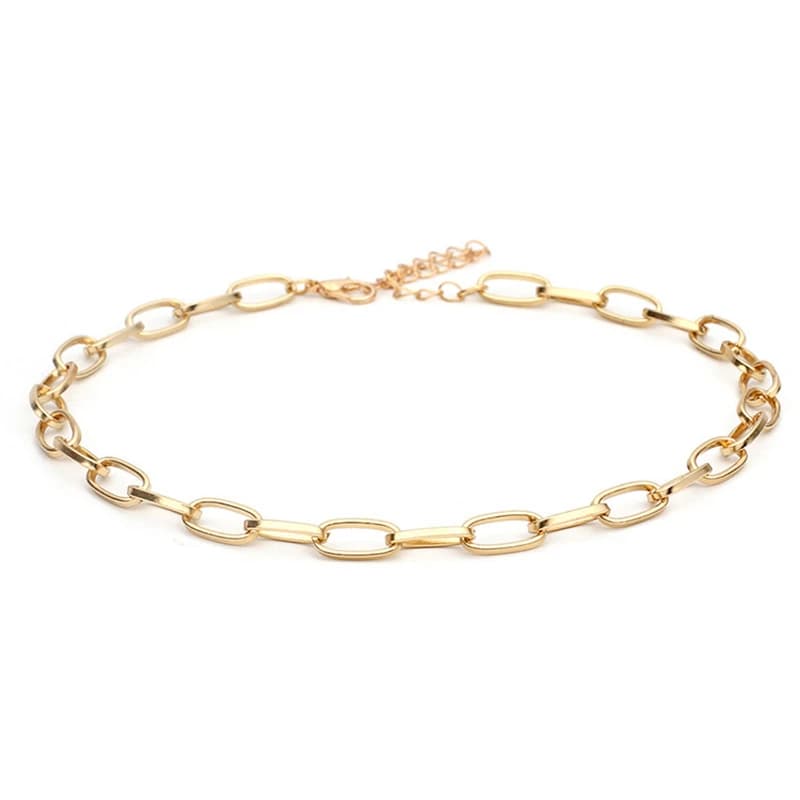 Sexy Clavicle Short Punk Gold Color Big Chains Necklaces Gothic Jewelry Women Pendant Choker Neckalce Girl Valentine's Day Gift - 3