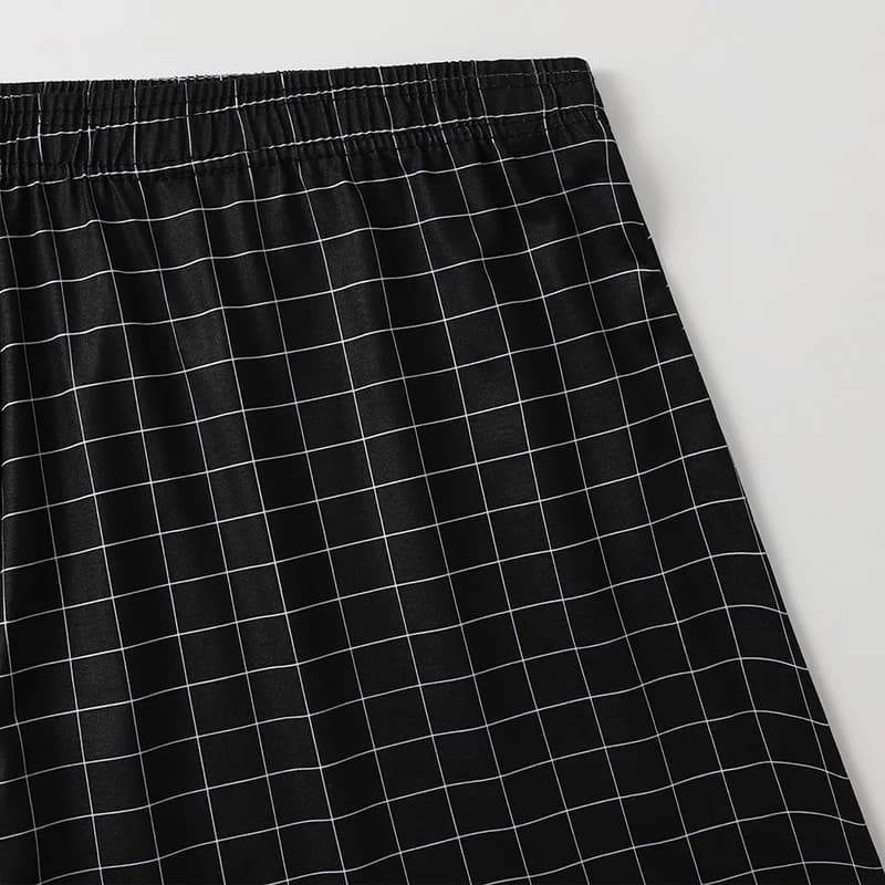 4-Piece Set Of Plaid Printed Elderly Aro Pants Casual And Loose Men's Boxer Shorts Comfortable And Breathable Underwear - 4