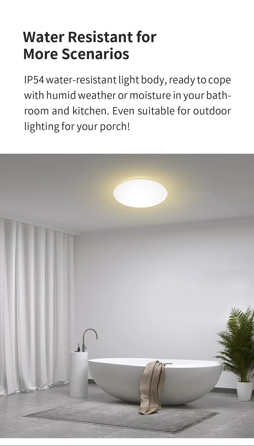 مصباح سقف ييليت الذكي LED RGB واي فاي 235c 300c قابل للتعتيم 2700K-6500K فائق النحافة تحكم صوتي يعمل مع تطبيق هوم كيت منزل مي - 5