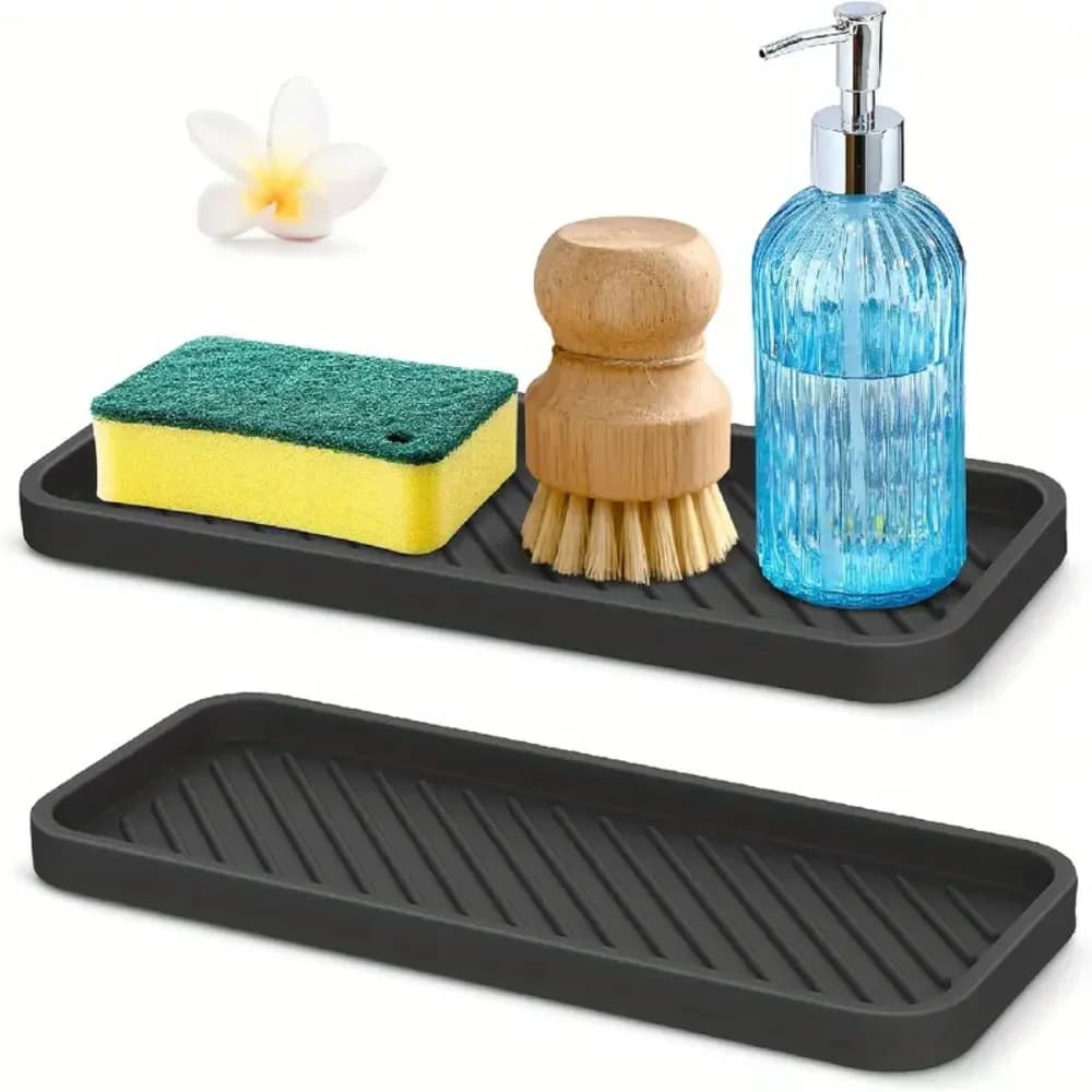 1 Silicone Sink Splash Guard and Soap Holder - Multifunctional Kitchen and Bathroom Accessory, Made of Durable Plastic, Non-Toxic - 2