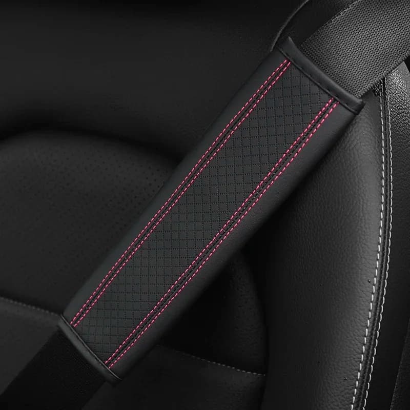 Car accessories seat belt PU Leather Safety Belt Shoulder Cover Breathable Protection Seat Belt Padding Pad Auto Interior - 3