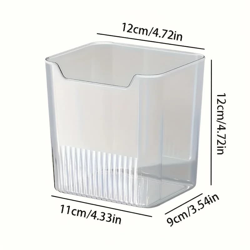 3Pcs BPA-Free Refrigerator Side Door Organizer Set Transparent,Freshness Preserving Storage Containers for Kitchen & Dining - 6