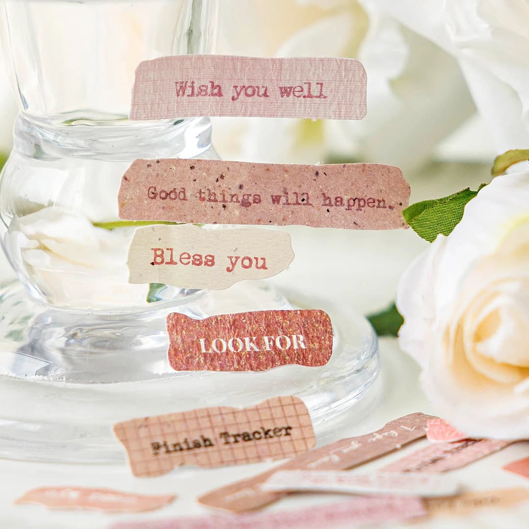 50 ملصق مجلة إنجليزية خمرية، لصنع سجل القصاصات والمذكرات وألبومات الصور، لوازم مكتبية - 6