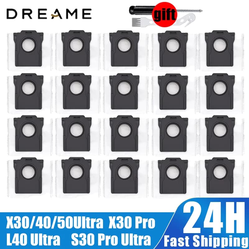 Dreame Dust Bag, Compatible with X30 Ultra X50 Ultra X30 Pro X40 Ultra L40 Ultra S30 Pro Ultra Spare Parts Accessories