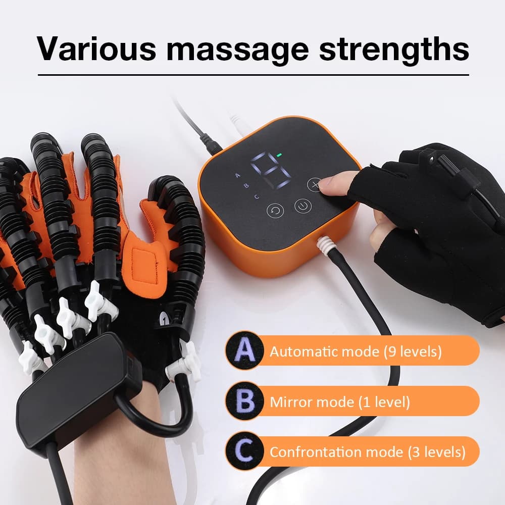 Rehabilitation Robot Glove Hand Exerciser Finger Training Gloves Stroke Hemiplegia Devices Hand Rehabilitation Trainer Rehab - 3