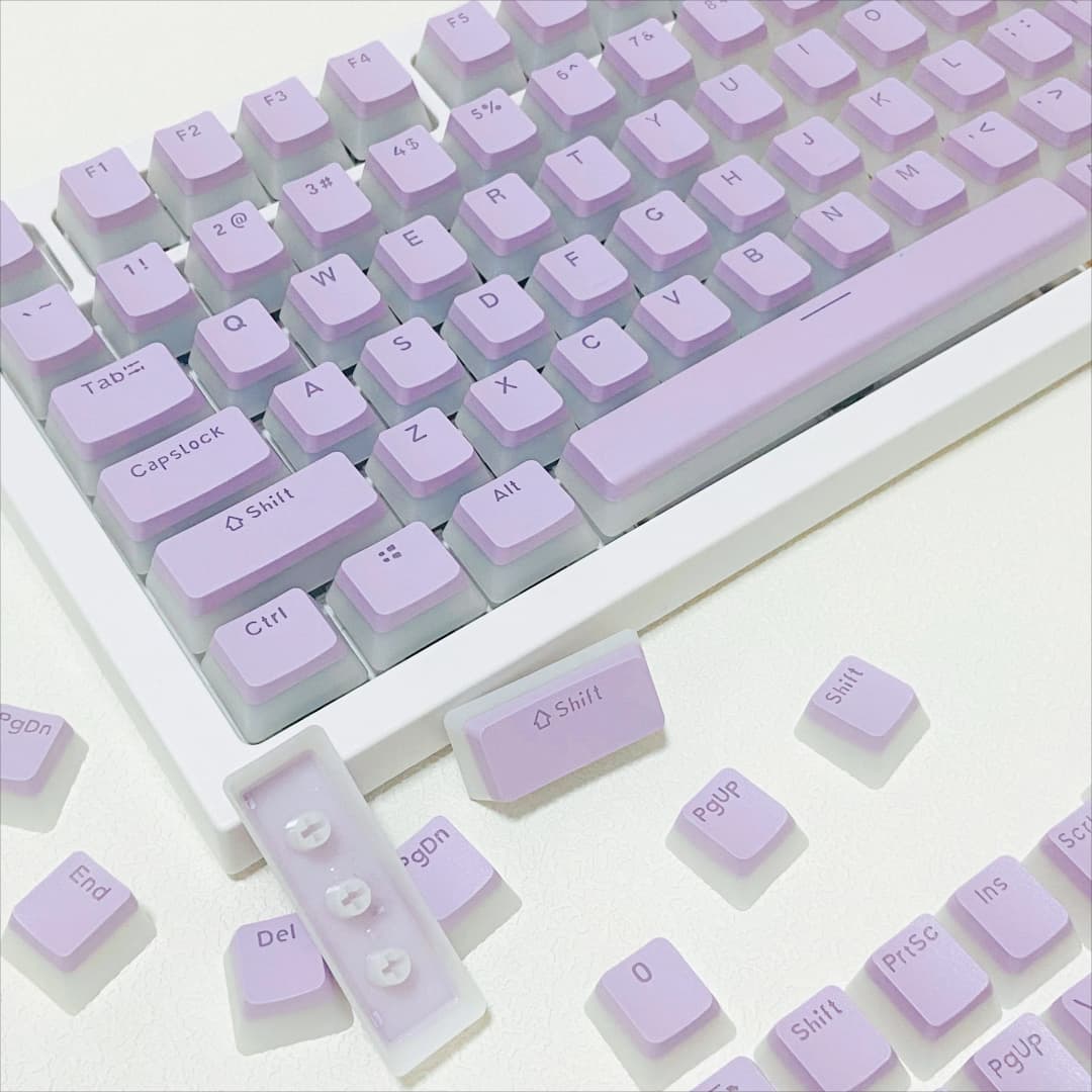 أغطية مفاتيح بودنج شفافة من مادة PBT مخصصة للوحات مفاتيح الألعاب ولوحات المفاتيح الميكانيكية المخصصة 68 75 80 95 108 - 6