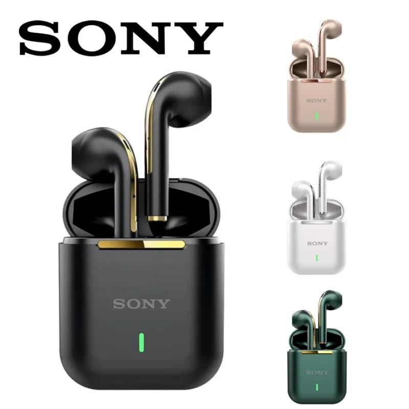 سماعات أذن بلوتوث لاسلكية SONY J18 هاي فاي ستيريو داخل الأذن مع ميكروفون مقاومة للماء تعمل باللمس مع تقليل الضوضاء