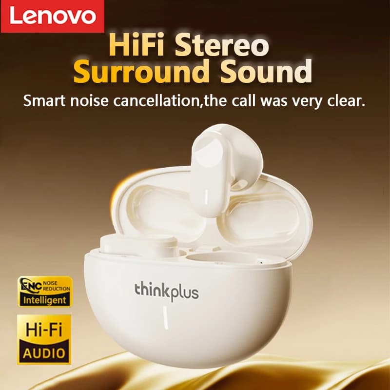 Choice Lenovo LP19 In-Ear HIFI Stereo Sound Music Headphones TWS Wireless Bluetooth Earphones HD Call Sport Headset With Mic New